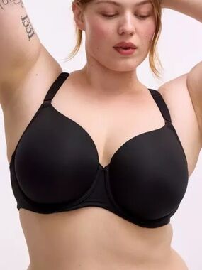 Torrid Curve Deep V Black Bra